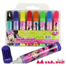 96 Wholesale 8 Piece Disney's Minne Mouse Marker Sets.
