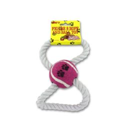 72 Wholesale Figure 8 Rope And Ball Dog Toy