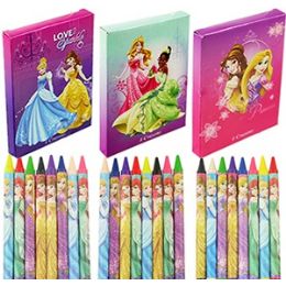 24 Wholesale 8 Piece Disney's Princess CrayonS- 3 Pack