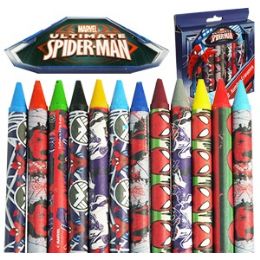 48 Wholesale Jumbo Spiderman Crayons