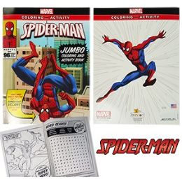 24 Wholesale Marvel's Jumbo Spiderman Coloring And Activity Books