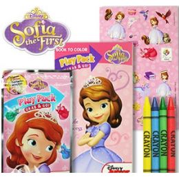 24 Pieces Disney's Sofia The 1st Play Packs - Grab & go - Coloring & Activity Books