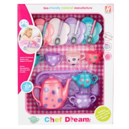 12 Pieces Dream Tea Play Set - 19 Piece Set - Girls Toys