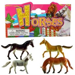 72 Wholesale 4 Piece Vinyl Horses.