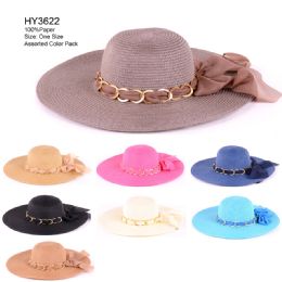 36 Pieces Wholesale Fashion Hats With Chain - Sun Hats