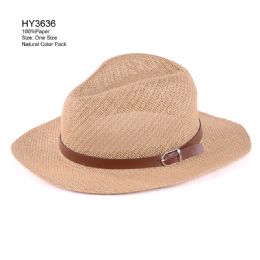 36 Pieces Wholesale Fashion Sun Hats With Belt - Sun Hats