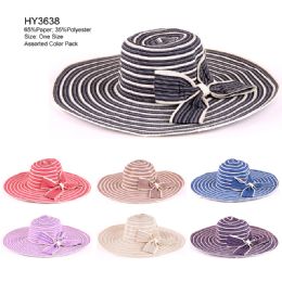 36 Pieces Wholesale Color Ring Fashion Sun Hats - Sun Hats