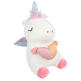 12 Wholesale 10.5 Inch Light Up Plush Winged Unicorn With Sound