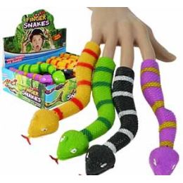 96 Wholesale Rubber Snake Finger Puppets