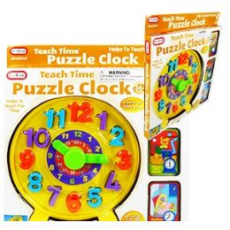 16 Pieces Teach Time Puzzle Clocks. - Puzzles