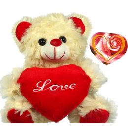 48 Pieces Plush Bears With "love" Heart. - Valentines
