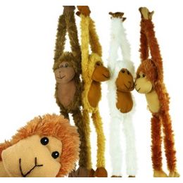 60 Wholesale Plush Natural Color Hanging Monkeys