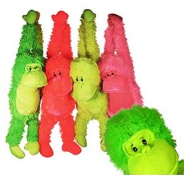 30 Wholesale Plush Neon Colored Hanging Gorillas