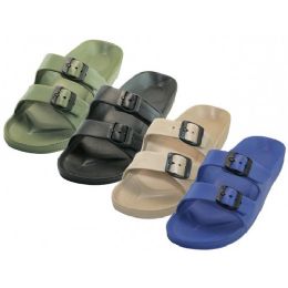 36 Units of Men's Double Strap With Side Buckle Sandals - Men's Flip Flops and Sandals