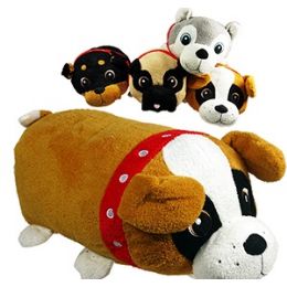 8 Pieces Jumbo Plush Stackable Dogs. - Plush Toys