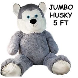 4 Bulk Jumbo Plush Husky.