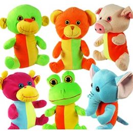 24 Wholesale Plush Flannel Animal Collection.