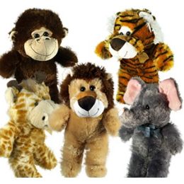 24 Wholesale Plush Jungle Animal Assortments.
