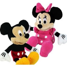 12 Wholesale Plush Disney's Minnie And Mickey Mouse