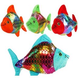 48 Wholesale Small Plush Shiny Fish.