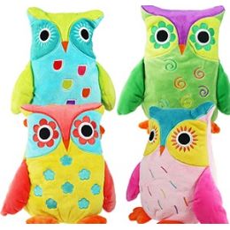 12 Wholesale Plush Embroidered Owls