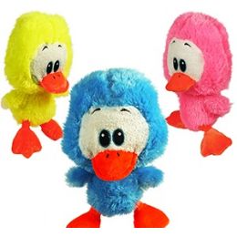 24 Wholesale Plush Colorful Furry Ducks
