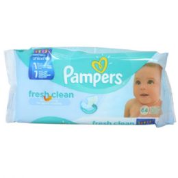 36 Pieces Pampers Wipe 64ct Fresh Clean - Baby Beauty & Care Items