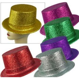 120 Wholesale Glitter Top Hats