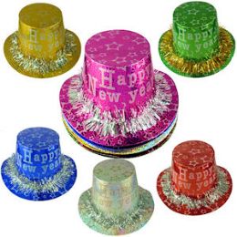 200 Pieces Paper Fringed Happy New Year Hats - Party Favors