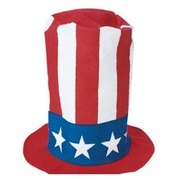 72 Wholesale Patriotic Stove Pipe Hat.