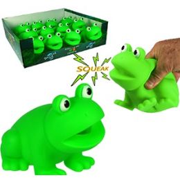 24 Wholesale Squeeze Frogs.