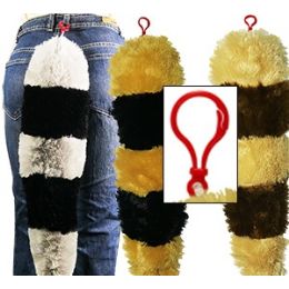 24 Wholesale Plush CliP-On Racoon Tails.
