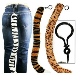 24 Pieces Plush CliP-On Jungle Cat Tails - Costumes & Accessories
