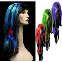96 Pieces Flashing Led Goth Wigs. - Costumes & Accessories
