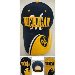48 Pieces Michigan Hat M Wave On Bill - Hats With Sayings