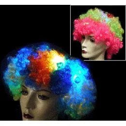 60 Wholesale Flashing MultI-Colored Clown Wigs.