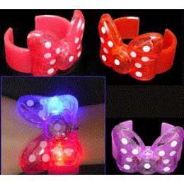 288 Pieces Flashing Bow Cuff Bracelets. - Party Favors