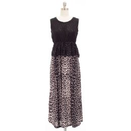 12 Wholesale Maxi Lace Dress Gray Color Only