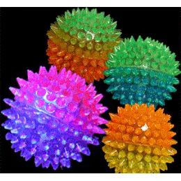 96 Wholesale Flashing 2-Tone Spikey Balls