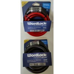 24 Wholesale 5' Long CablE-Bike Lock With Letters