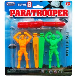 144 Wholesale 2 Piece "paratrooper" Play Set W. Launcher