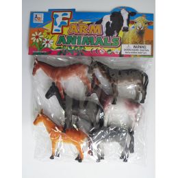 24 Wholesale 6.5" 6pc Ypy Horse Set In Poly Bag W/header