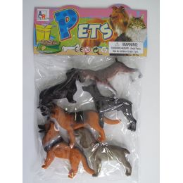 36 Wholesale 5" 6pc Toy Dog Set In Poly Bag W/header