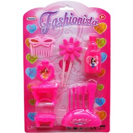 96 Pieces 6pc Fashionista Play Set In Blister Card, 2 Assrt - Toy Sets