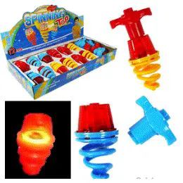 192 Pieces Flashing Bounce Tops - Light Up Toys