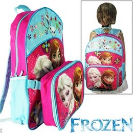 12 Wholesale 2-IN-1 Disney's Frozen Lunch Box & Backpacks.