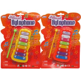 96 Pieces 6" My Band Xylophone Set In Blister Card, 2 Assrt - Musical