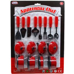 48 Pieces 16 Pc Apprentice Chef Cooking Play Set In Blister Card - Toy Sets