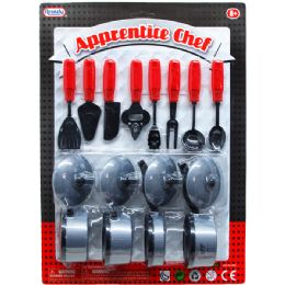 48 Wholesale 16 Pc Apprentice Chef Cooking Play Set In Blister Card
