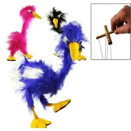 24 Wholesale Large Silly Bird Marionettes.